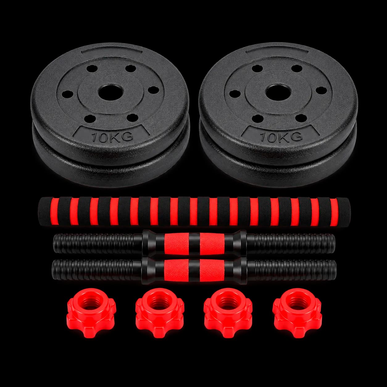 Kit mancuernas convertible en barra 40 kg | 4 discos