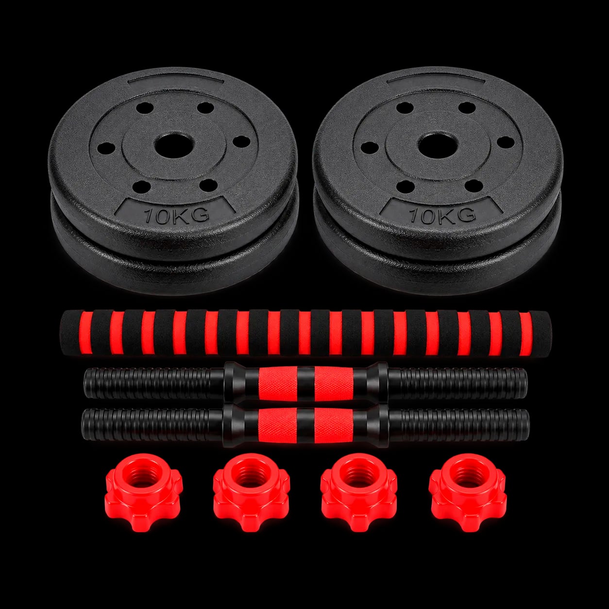 Kit mancuernas convertible en barra 40 kg | 4 discos