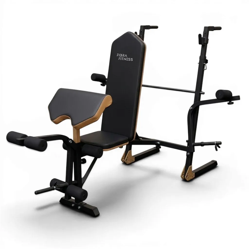 Banco regulable Scott con soporte para barra