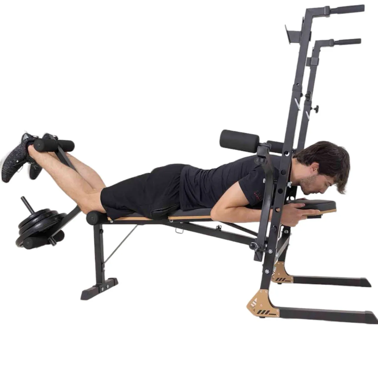 Banco regulable Scott con soporte para barra
