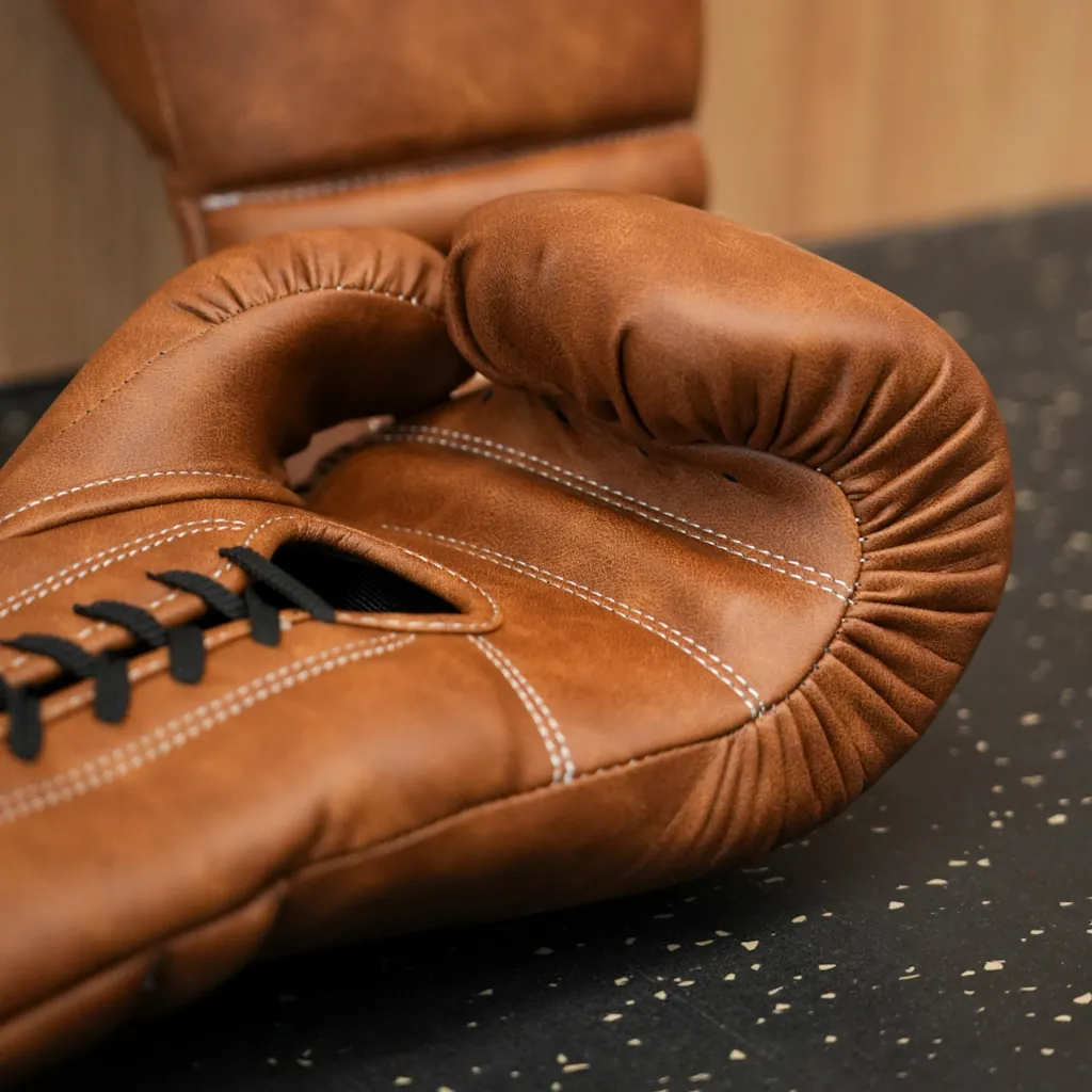 Guantes de boxeo de microfibra con cordones