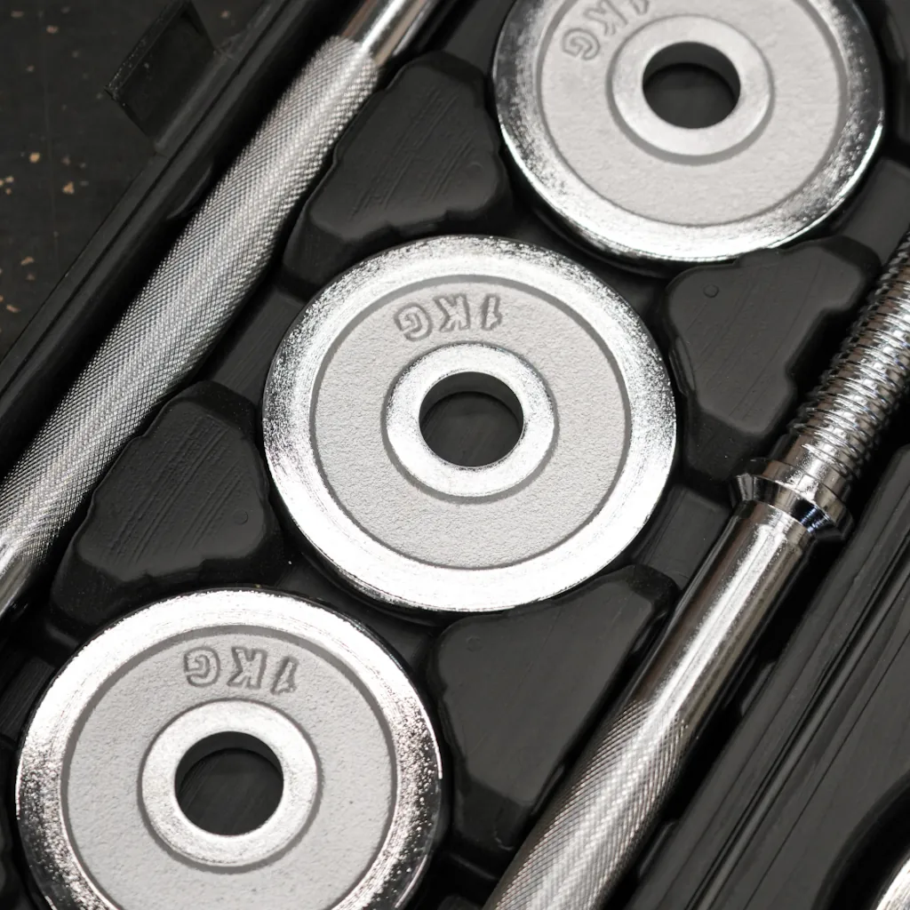 Set de barra cromada 30 kg