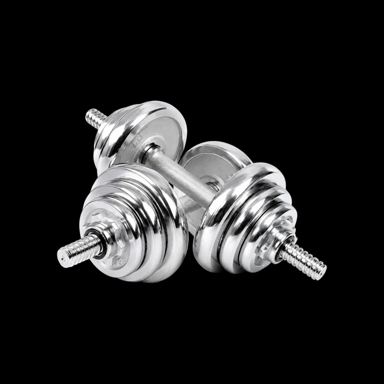 Set de mancuernas cromadas 15 kg