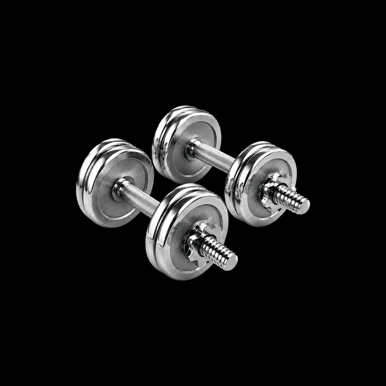 Set de mancuernas cromadas 20 kg