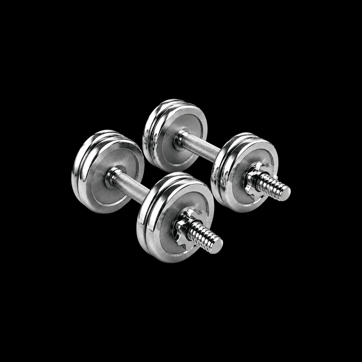 Set de mancuernas cromadas 20 kg