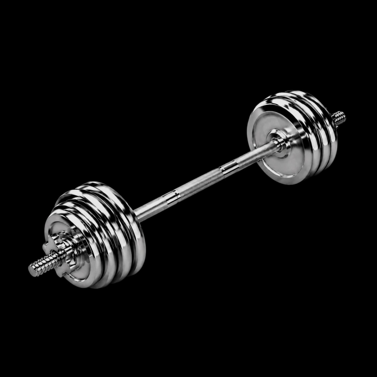 Set de barra cromada 30 kg
