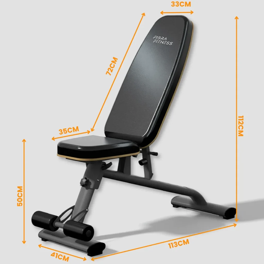 Banco regulable plegable multiangular