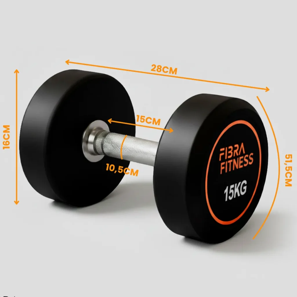 Mancuerna engomada 15 kg