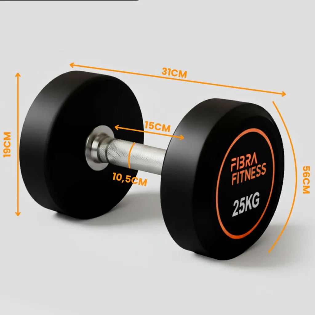 Mancuerna engomada 25 kg