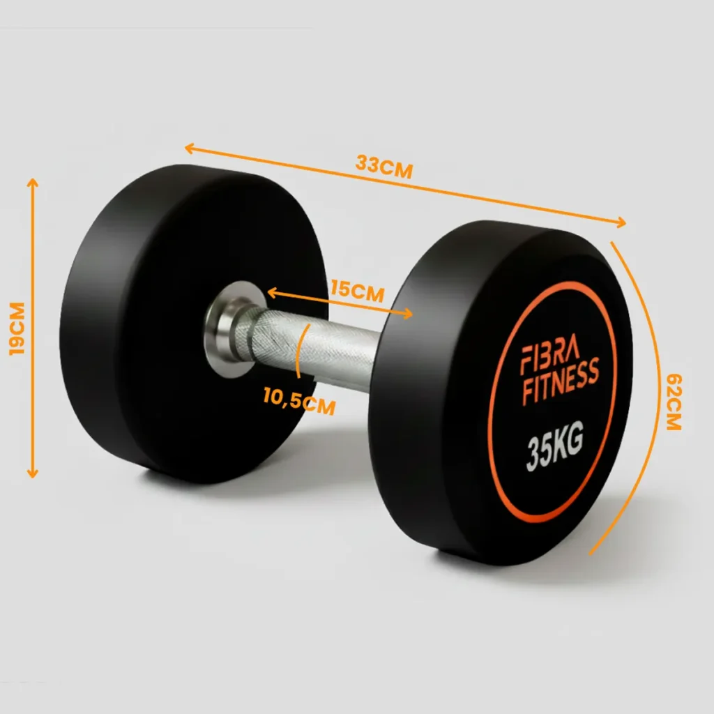 Mancuerna engomada 35 kg