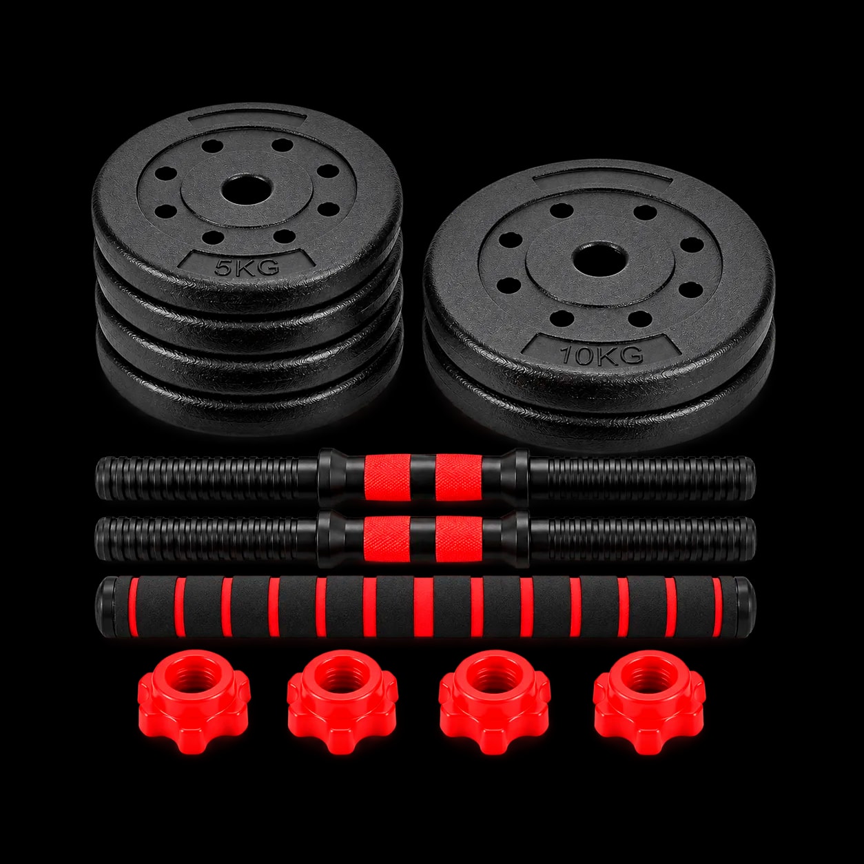 Kit mancuernas convertible en barra 40 kg | 6 discos